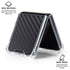 Black Carbon Fiber Specialty Texture Material Galaxy Z Flip6 Clear Case